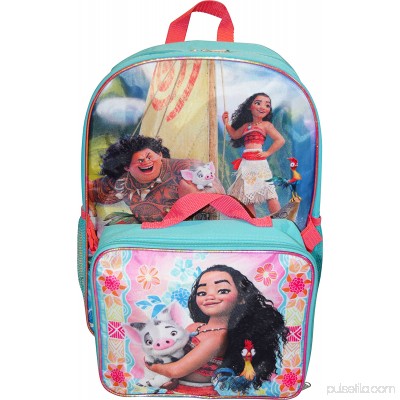 Girls Moana Backpack 16 & Detachable Lunch Bag